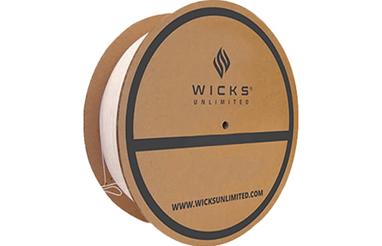 Waxed wick on reel from Wicks Unlimited